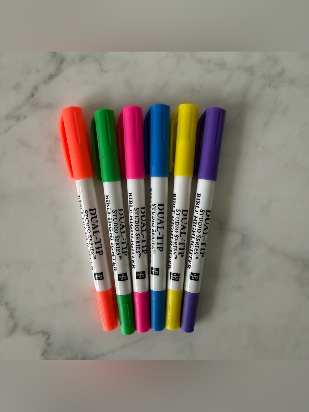 (6) Six Dual Tip Studio Series Bible Highlighters